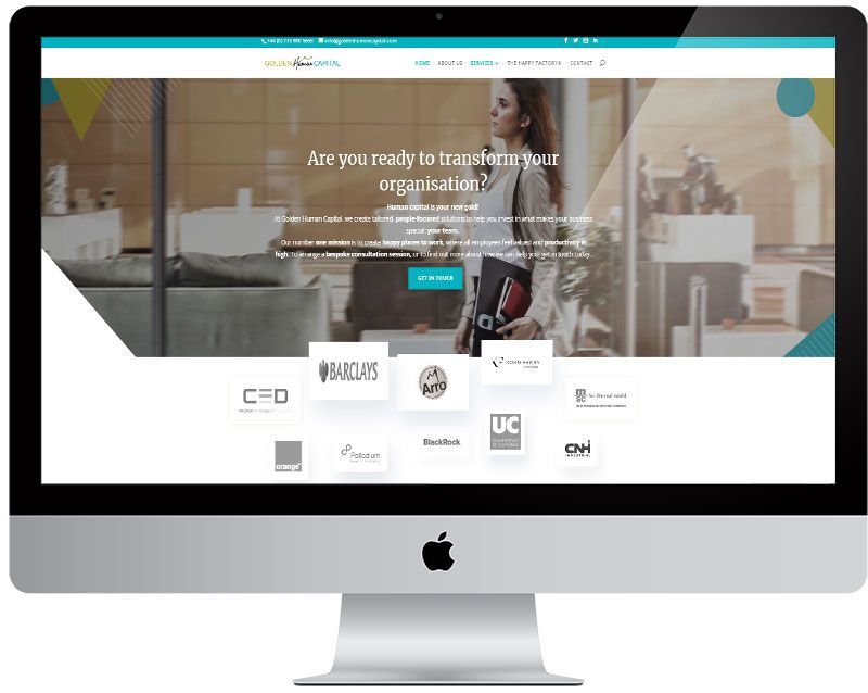 Diseño web en wordpress Golden Human Capital